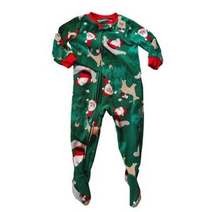 ✅4/25$✅ Carter's 18‎ months baby one piece fleece pyjama Christmas holiday B2
